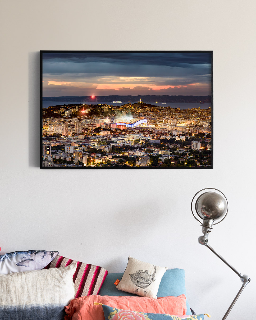 Photo du stade vélodrome de Marseille la nuit - Nicolas Turini